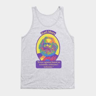 Karl Marx Portrait and Quote Tank Top